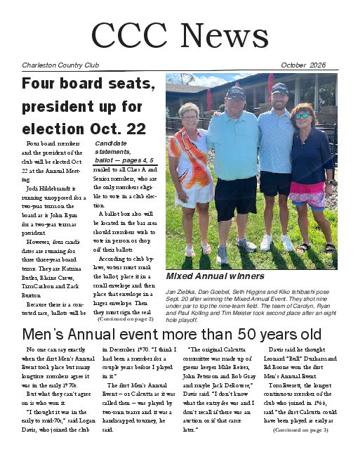 Cover of the October 2026 CCC News